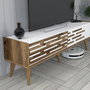 Hanah Home Valensiya 140 Mueble para TV Nogal y Blanco